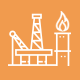 Icono de planta de petróleo y gas